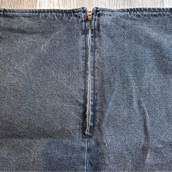 ASOS Design Curve 100% Cotton Dark Grey Denim Mini Skirt Women’s Plus 22 - Picture 6 of 6